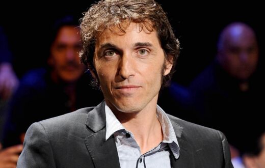 Giuseppe Cruciani durante una trasmissione tv sportiva