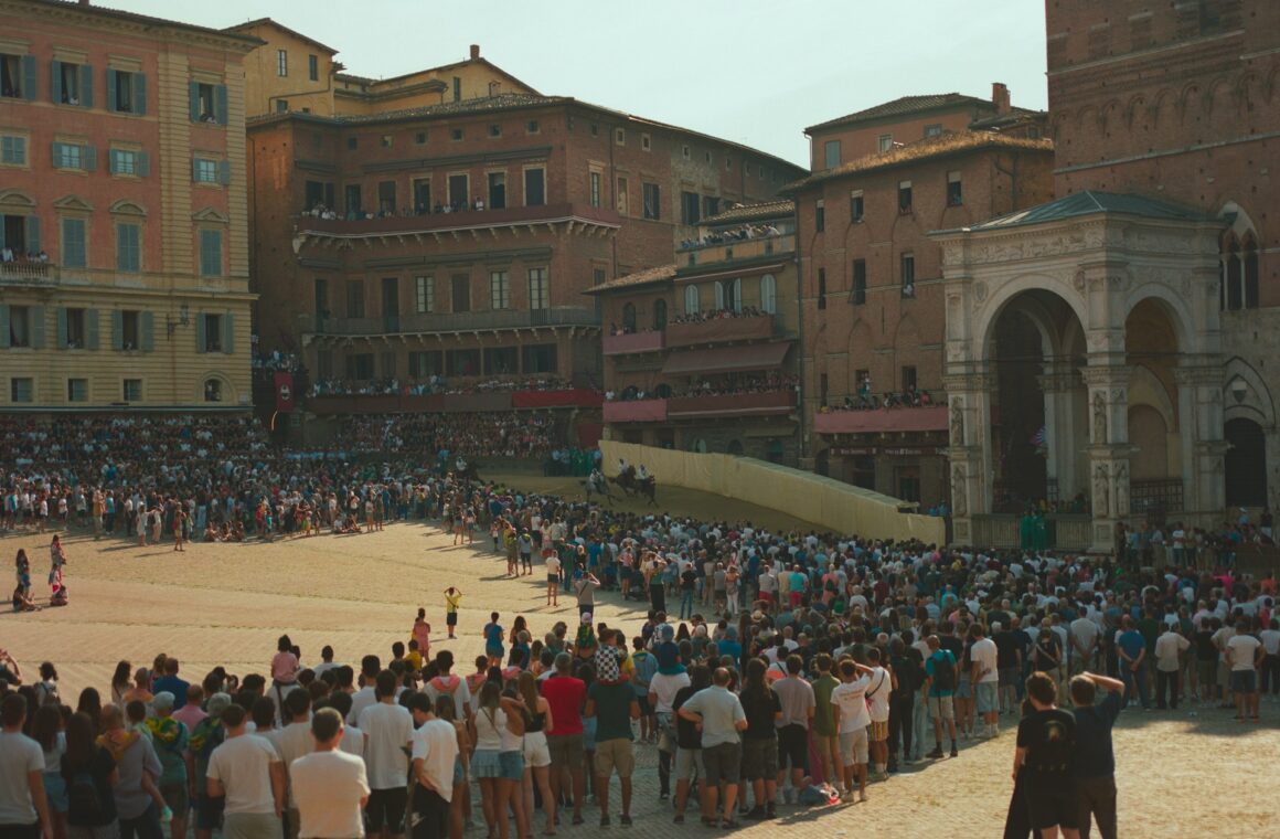 Il cavallo Donrodrigo durante la terza prova del Palio di Siena